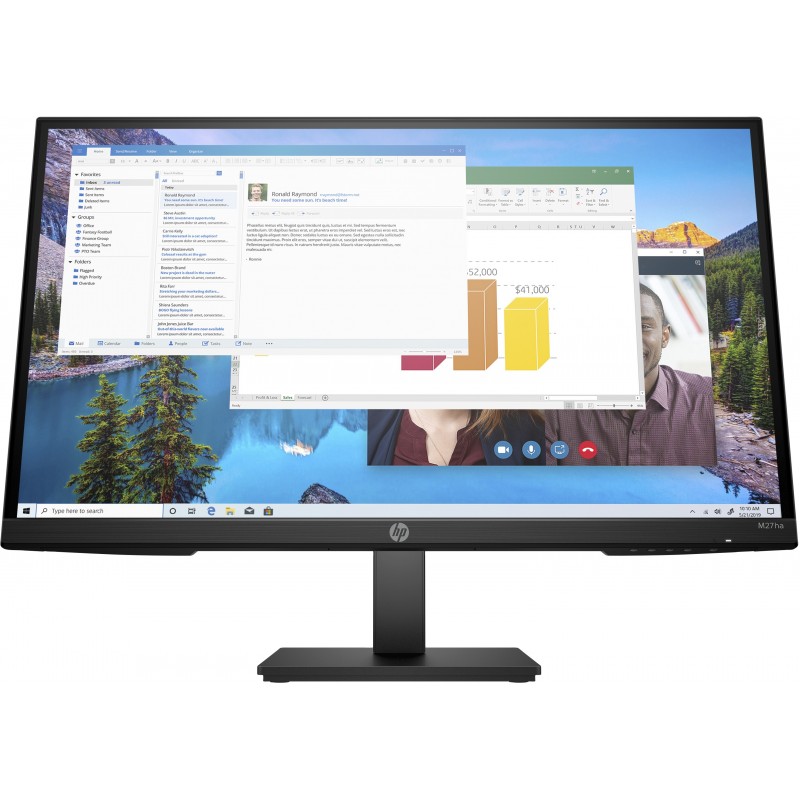 HP M27ha - 27" Full HD - Negro - 60Hz 22H94E9