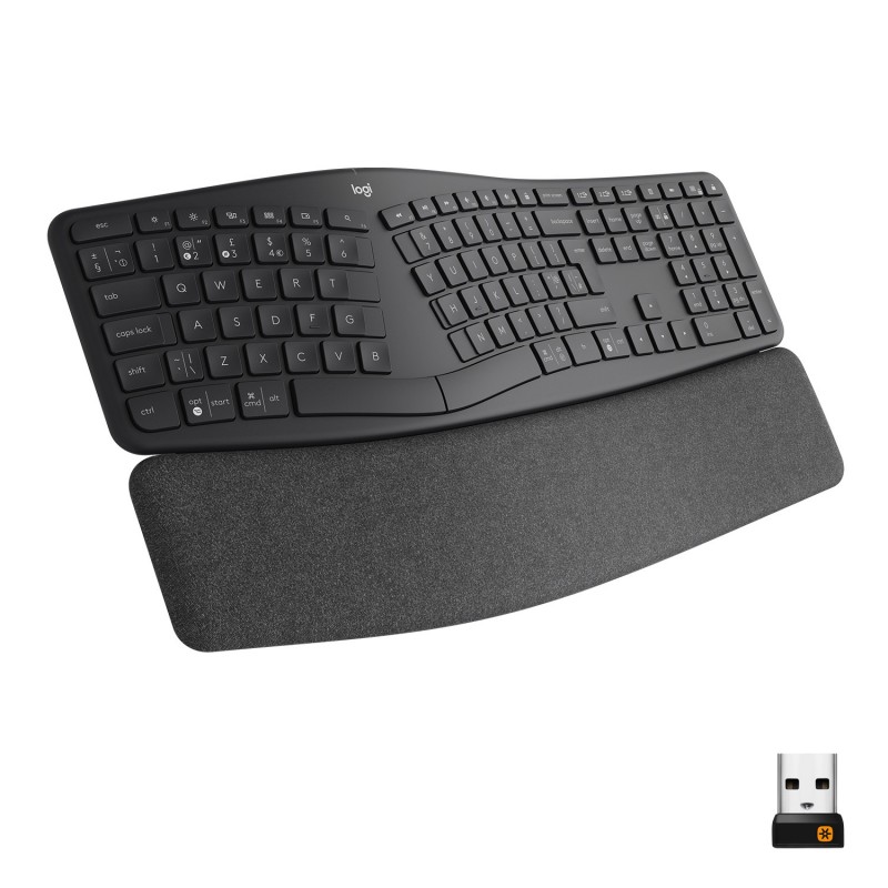 Teclado Logitech ERGO K860 - Inalámbrico Conectividad - Inglés (EEUU) - Grafito - Bluet 920-010108