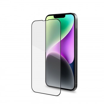 Celly Full Glass, Apple, iPhone 14, Resistente a rayones, Negro, Transparente, 1 pieza(s) FULLGLASS1024BK