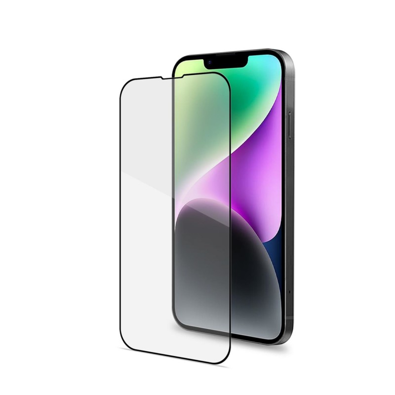 Celly Full Glass, Apple, iPhone 14, Resistente a rayones, Negro, Transparente, 1 pieza(s) FULLGLASS1024BK