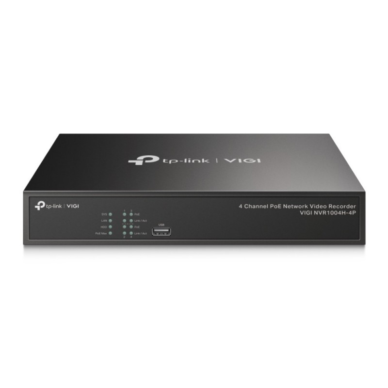 TP-Link VIGI NVR1004H-4P Grabadore de vídeo en red (NVR) Negro VIGI NVR1104H-4P