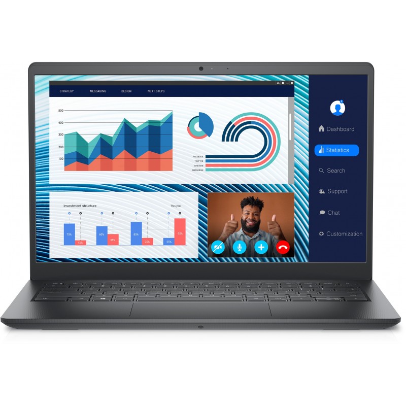 DELL Vostro 3420 Negro - 14" - Intel Core i7 - 16GB - 512GB SSD - Windows 11 Pro 12THV