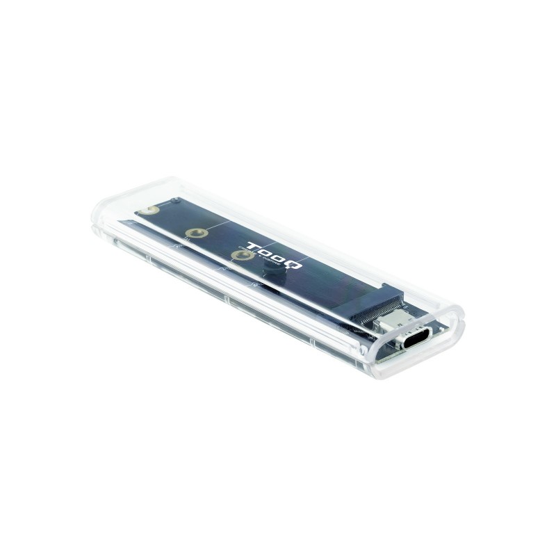 TooQ Caja Externa para SSD M.2 NGFF NVMe, Transparente, RGB TQE-2200