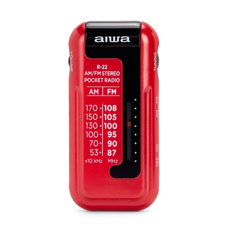 Aiwa R-22RD radio Personal Analógica Rojo