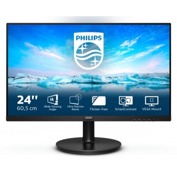 (Reacondicionado) Philips V Line 241V8L 00 - 23.8" Full HD - LED - Negro - 75Hz