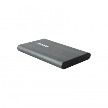 TooQ Caja Externa para Discos de 2,5” HDD SSD, Gris TQE-2503G
