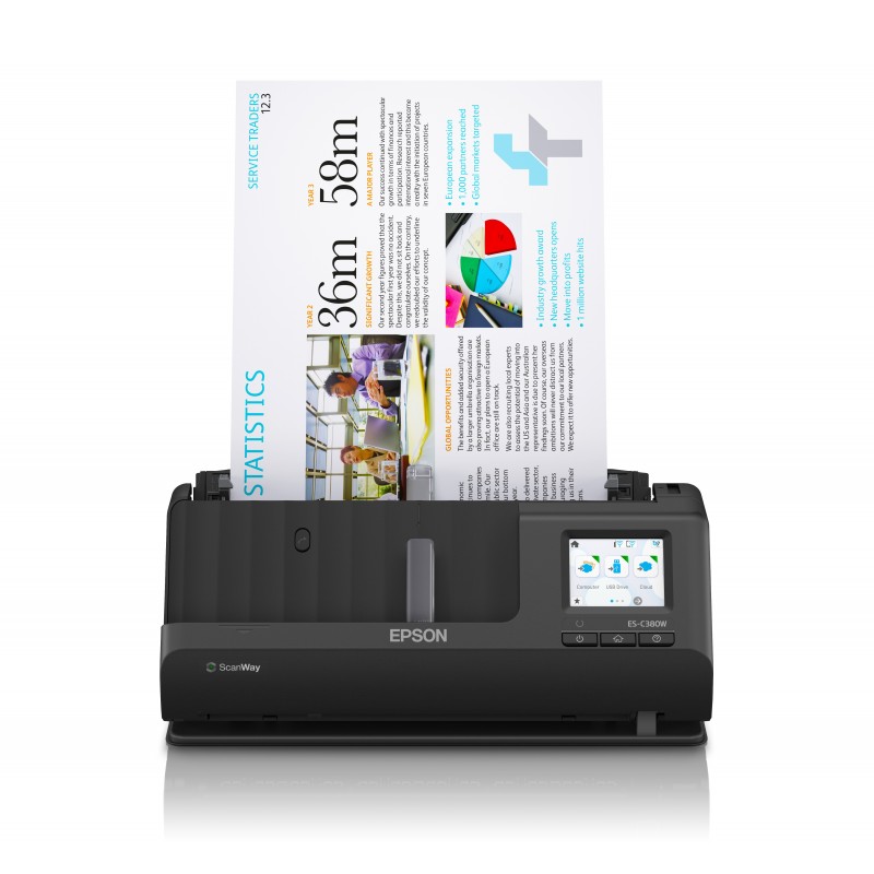 Epson ES-C380W ADF + escáner alimentado por hojas 600 x 600 DPI A4 Negro B11B269401