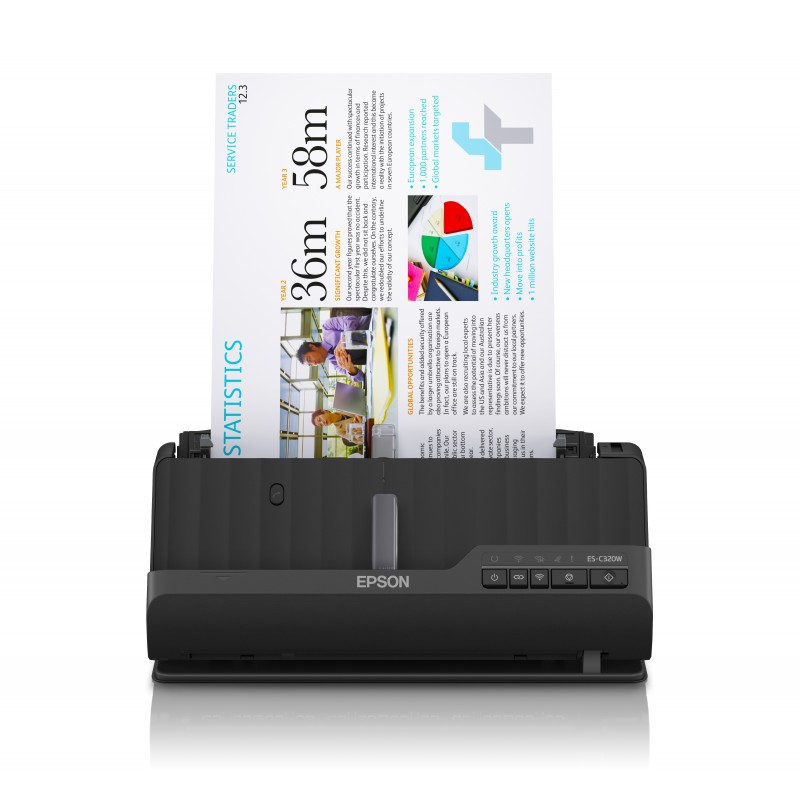 Epson ES-C320W ADF + escáner alimentado por hojas 600 x 600 DPI A4 Negro B11B270401