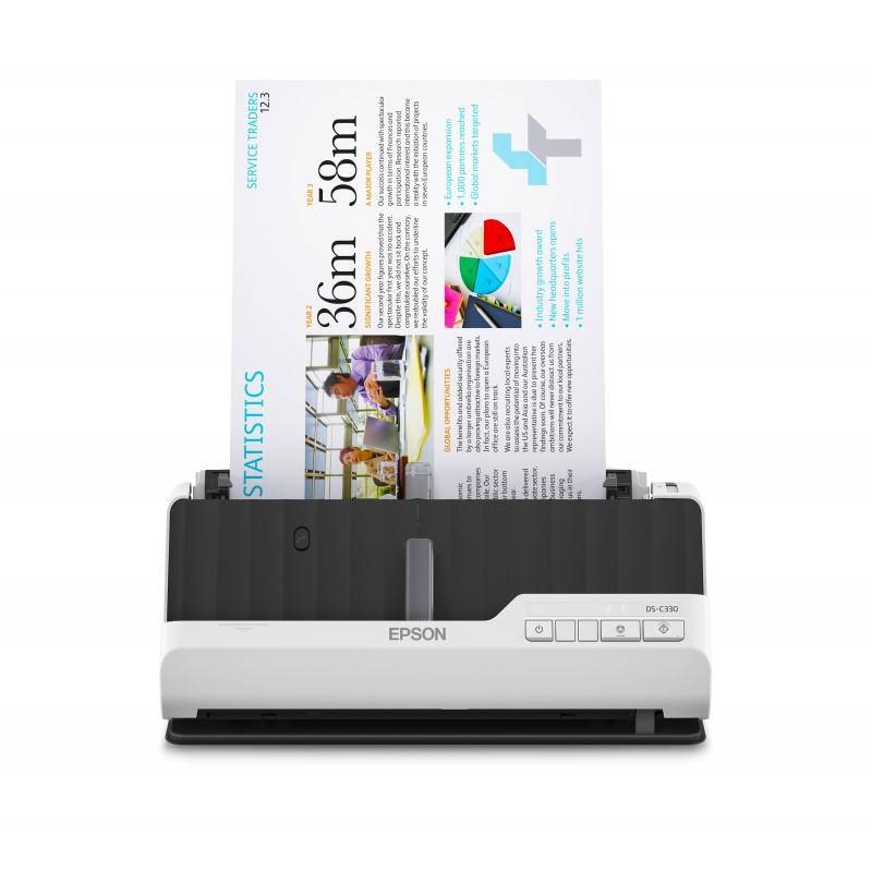 Epson DS-C330 ADF + escáner alimentado por hojas 600 x 600 DPI A4 Negro, Blanco B11B272401