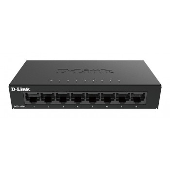 D-Link DGS-108GL No administrado Gigabit Ethernet (10 100 1000) Negro DGS-108GL E