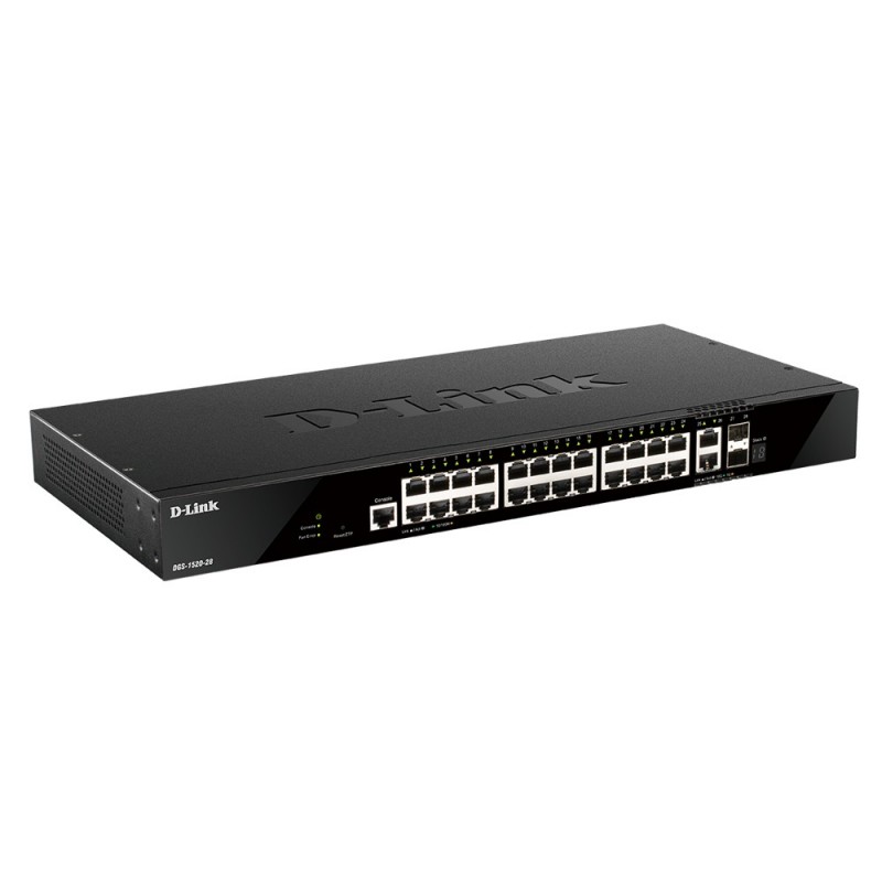 D-Link DGS-1520-28 E switch Gestionado L3 10G Ethernet (100 1000 10000) 1U Negro