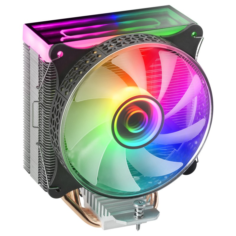 Mars Gaming MCPU-VR Negro Disipador CPU Doble Espejo Infinito ARGB 4 Heatpipes HCT TDP 180W Ventilad MCPUVR