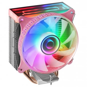 Mars Gaming MCPU-VR Rosa Disipador CPU Doble Espejo Infinito ARGB 4 Heatpipes HCT TDP 180W Ventilado MCPUVRP