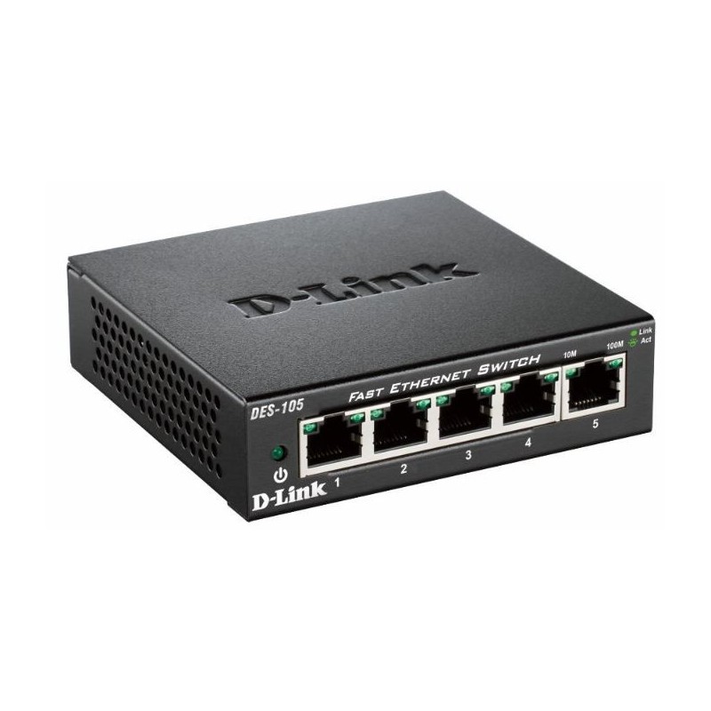 D-Link DES-105 No administrado L2 Negro DES-105 E