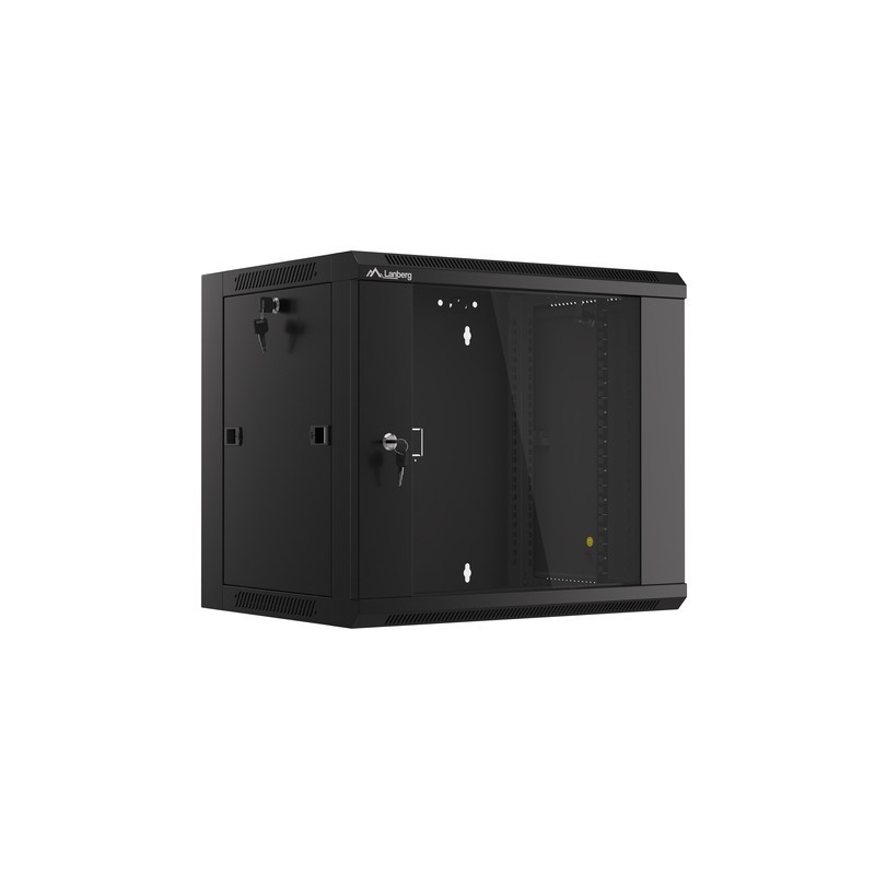 Lanberg WFFA-5409-10B armario rack 9U Bastidor de pared Negro