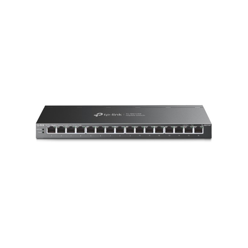TP-Link TL-SG116P switch No administrado Gigabit Ethernet (10 100 1000) Negro