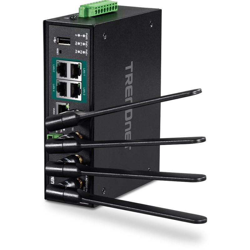 Trendnet TI-WP100 - Doble banda (2,4 GHz   5 GHz) - Gigabit Ethernet - Negro