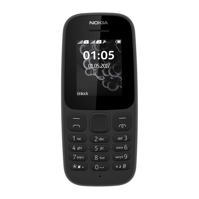 (Reacondicionado) Nokia 105 4,57 cm (1.8") 73 g Negro Teléfono básico 16KIGB01A18