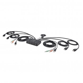 StarTech.com C2-DH46-UA2-CBL-KVM interruptor KVM Negro