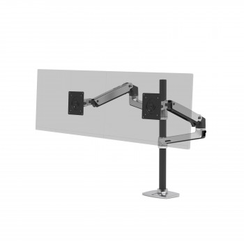 Ergotron LX Series LX Dual Stacking Arm Tall Pole 101,6 cm (40") Aluminio Escritorio 45-549-026