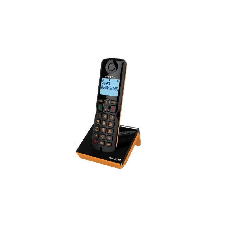 Alcatel S280 Teléfono DECT Identificador de llamadas Negro, Naranja ATL1425413