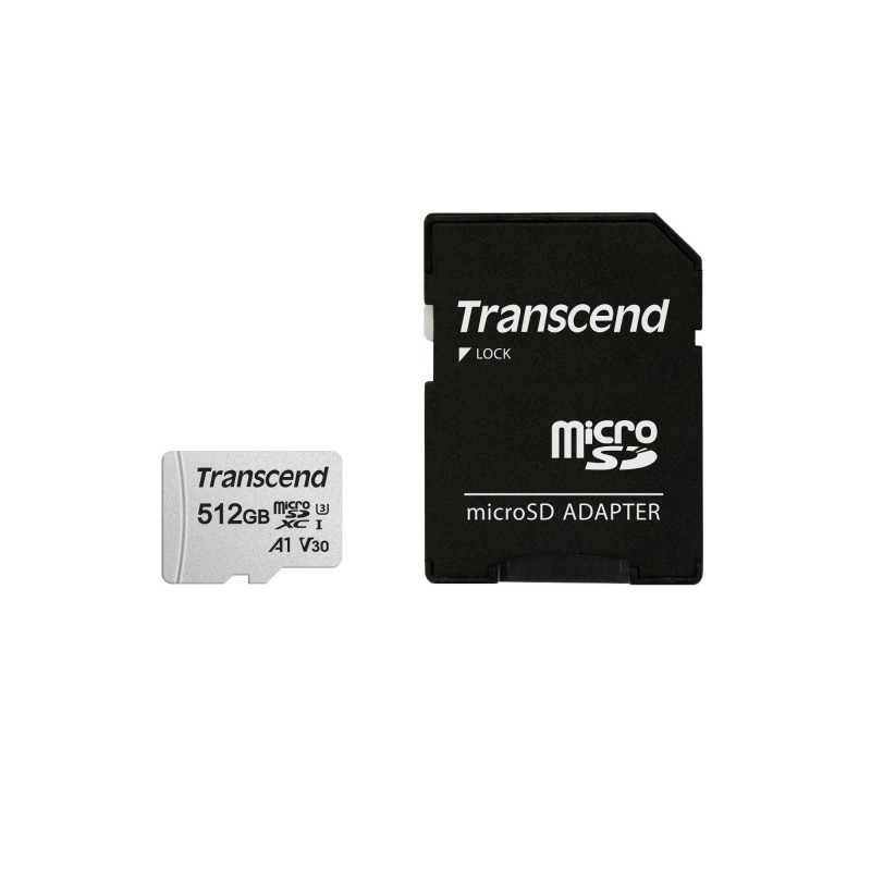 Transcend 300S 512GB MicroSDXC Class 3 (U3) TS512GUSD300S-A