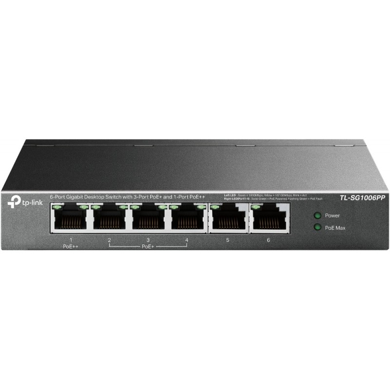 TP-Link TL-SG1006PP switch No administrado Gigabit Ethernet (10 100 1000) Energía sobre Ethernet (Po