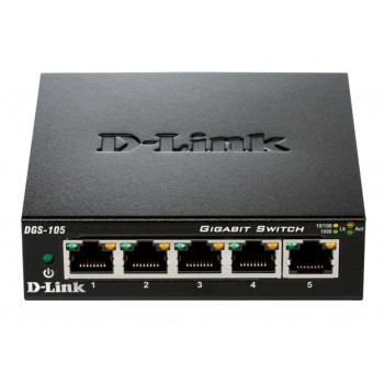 (Reacondicionado) D-Link DGS 105 - Conmutador - 5 x 10 100 1000 - sobremesa DGS-105