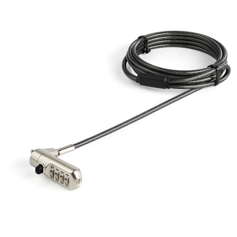StarTech.com Cable de 2m de Seguridad para Ordenador Portátil - con Candado - para Ranura Nano - de  LTLOCKNANO