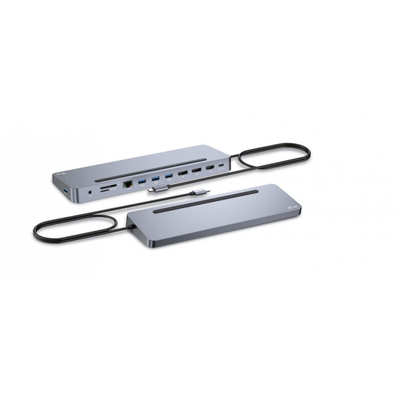 i-tec USB-C Metal Ergonomic 3x 4K Display Docking Station + Power Delivery 100 W C31FLAT2PDPRO