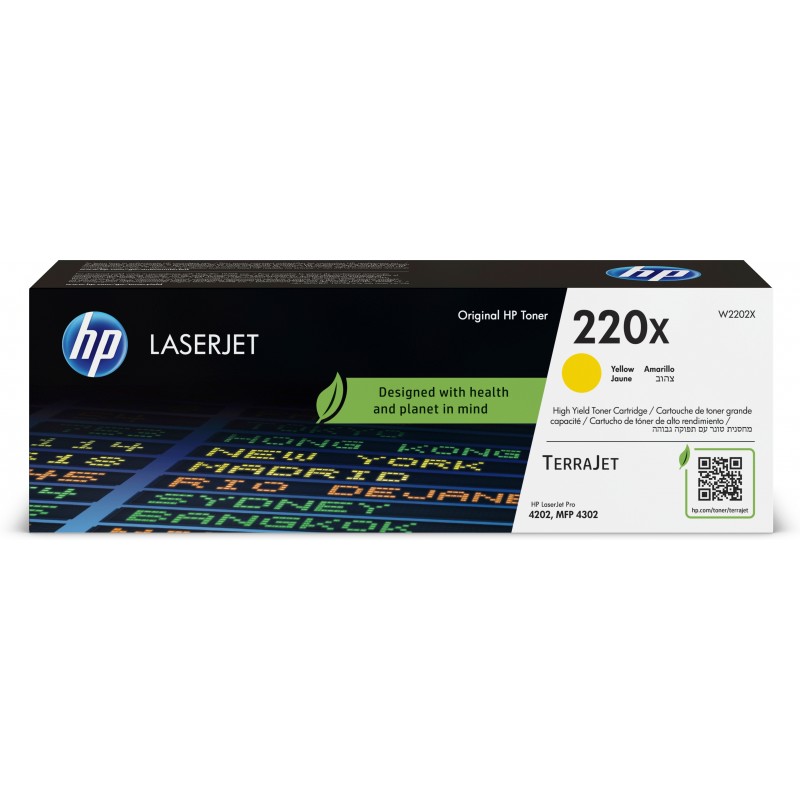 HP Cartucho de tóner Original LaserJet 220X amarillo Original Amarillo W2202X