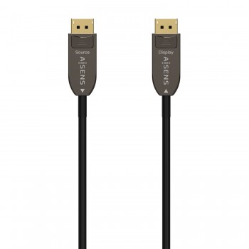 AISENS Cable DISPLAYPORT AOC V1.4 8K@60Hz 4K@120Hz 4 4 4 32.4Gbps, DP M-DP M, Negro, 10M A155-0606