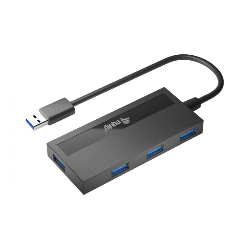 Equip 128956 hub de interfaz USB 3.2 Gen 1 (3.1 Gen 1) Type-A 5000 Mbit s Negro
