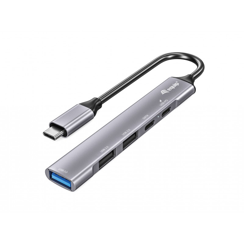 Equip 128962 hub de interfaz USB 3.2 Gen 1 (3.1 Gen 1) Type-C 5000 Mbit s Plata