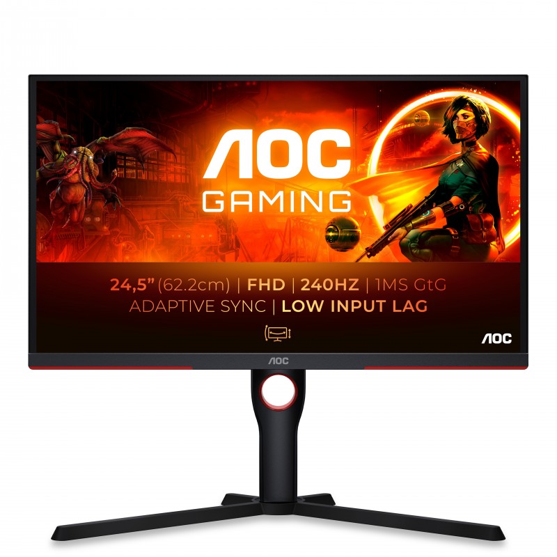 AOC G3 25G3ZM BK - 24.5" Full HD -  - Negro, Rojo - 240Hz