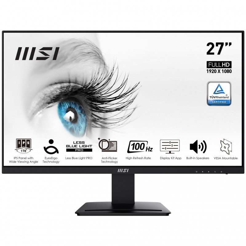 MSI Pro MP273A - 27" Full HD - LED - Negro - 100Hz 9S6-3PB4CH-068
