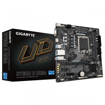 Gigabyte B760M H DDR4 (rev. 1.0) - LGA 1700 - micro ATX - Intel B760 Express 9MB76MH4-00-10