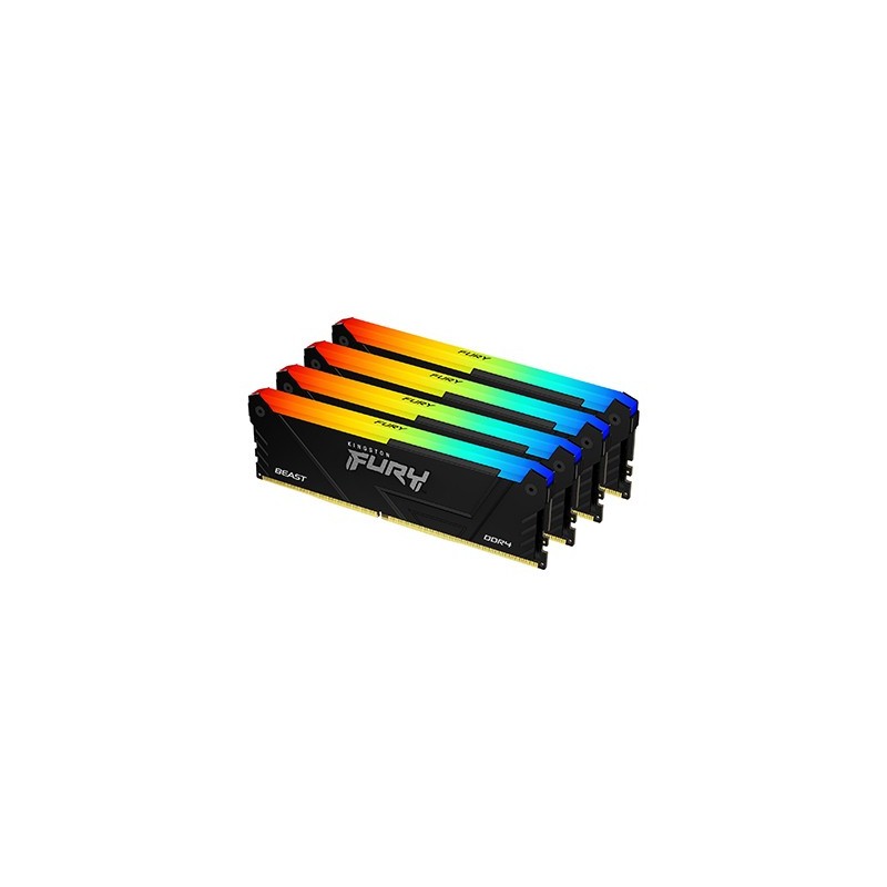 Kingston Technology FURY Beast RGB 64GB - 4 x 16GB DDR4 2666 MHz KF426C16BB2AK4 64