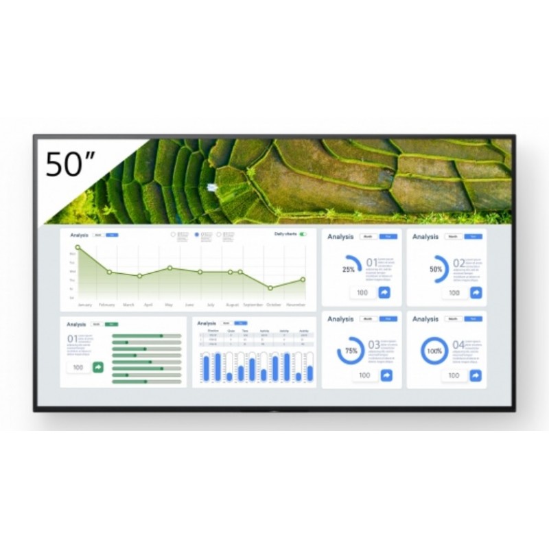 Sony FW-50BZ30L - 50" -  4K Ultra HD - Negro