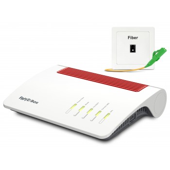 FRITZ!Box FRITZBox 5590 Fiber XGS-PON - Doble banda (2,4 GHz   5 GHz) - Gigabit Ethernet - Blanco 20003015