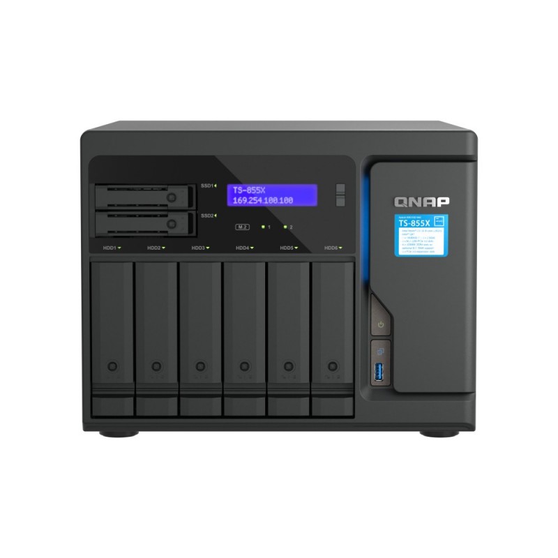 QNAP TS-855X SAN Torre Ethernet Negro C5125 TS-855X-8G