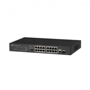 Dahua Technology PoE DH-PFS3117-16ET-135 switch Fast Ethernet (10 100) Energía sobre Ethernet (PoE) Negro