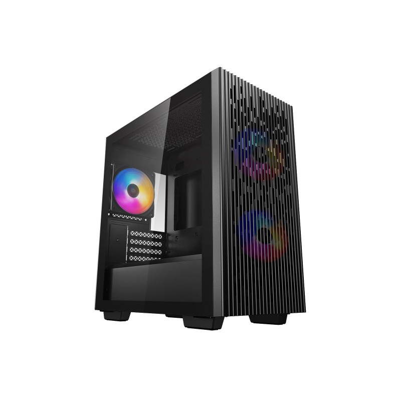 DeepCool MATREXX 40 3 Fans Led Tricolor Cristal Templado Lateral DP-MATX-MATREXX40-3FS