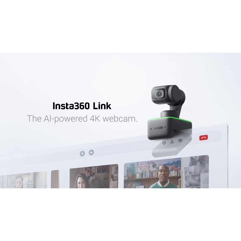 Insta360 Link 4k Webcam cámara web 1080 MP 3840 x 2160 Pixeles USB Negro, Verde CINSTBJ A