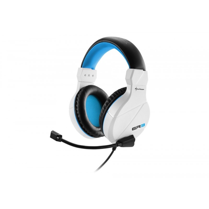 (Reacondicionado) Sharkoon RUSH ER3 Auriculares Diadema Negro, Azul, Blanco 4044951021802