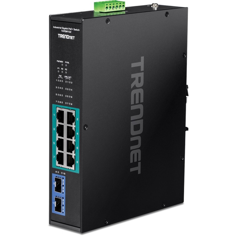 Trendnet TI-PGM102 switch Gigabit Ethernet (10 100 1000) Energía sobre Ethernet (PoE) Negro