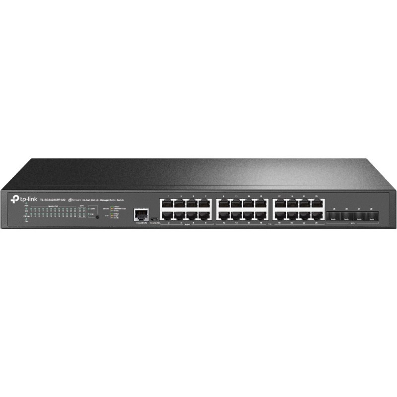 TP-Link TL-SG3428XPP-M2 switch Gestionado L2  2.5G Ethernet (100 1000 2500) Energía sobre Ethernet (PoE) 1U Negro