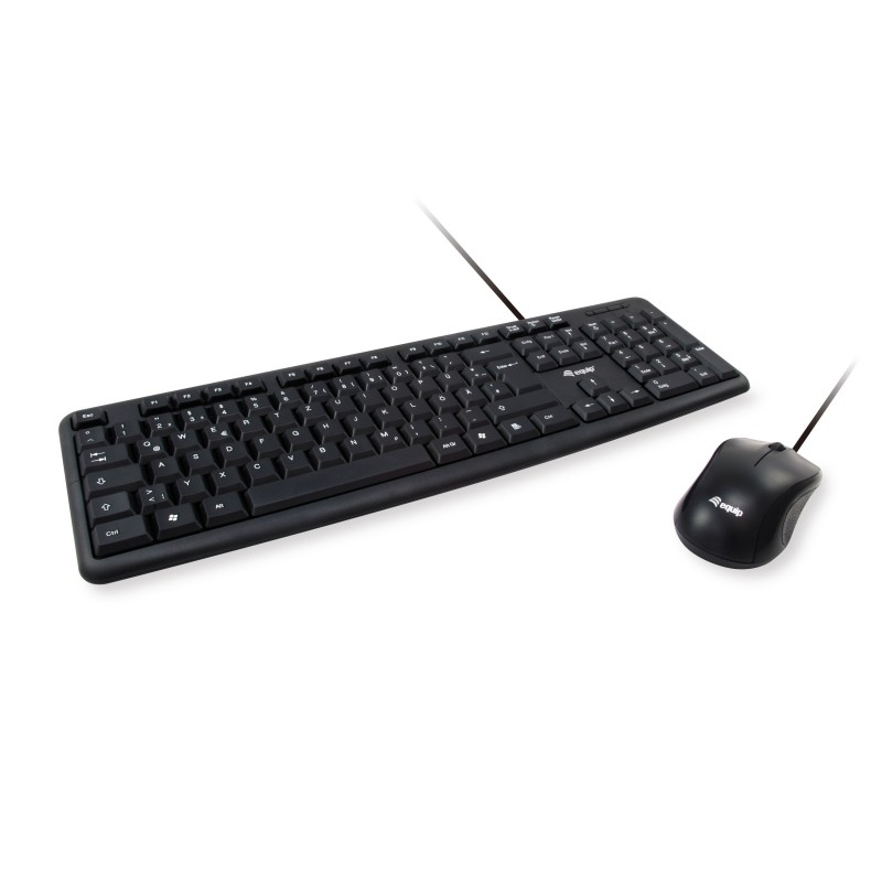 Equip 245201 teclado + Ratón USB QWERTY Español Negro