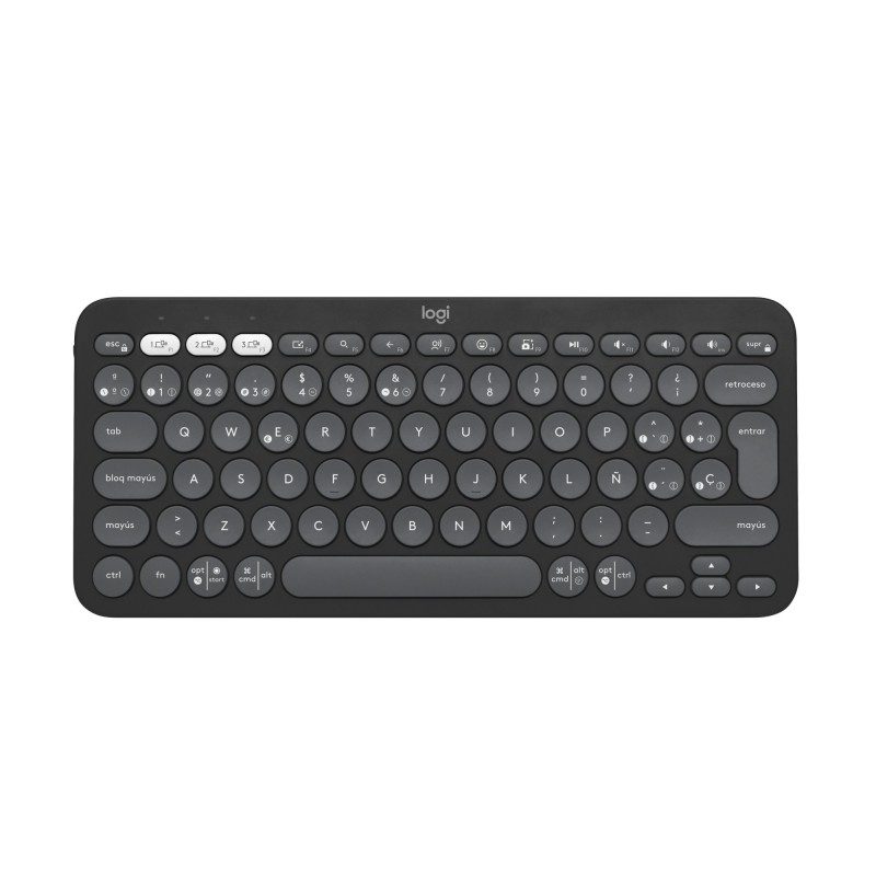 Logitech Pebble Keys 2 K380s QWERTY Español Grafito 920-011827
