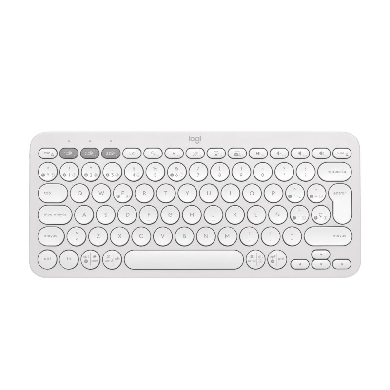 Logitech Pebble Keys 2 K380s QWERTY Español Blanco 920-011828